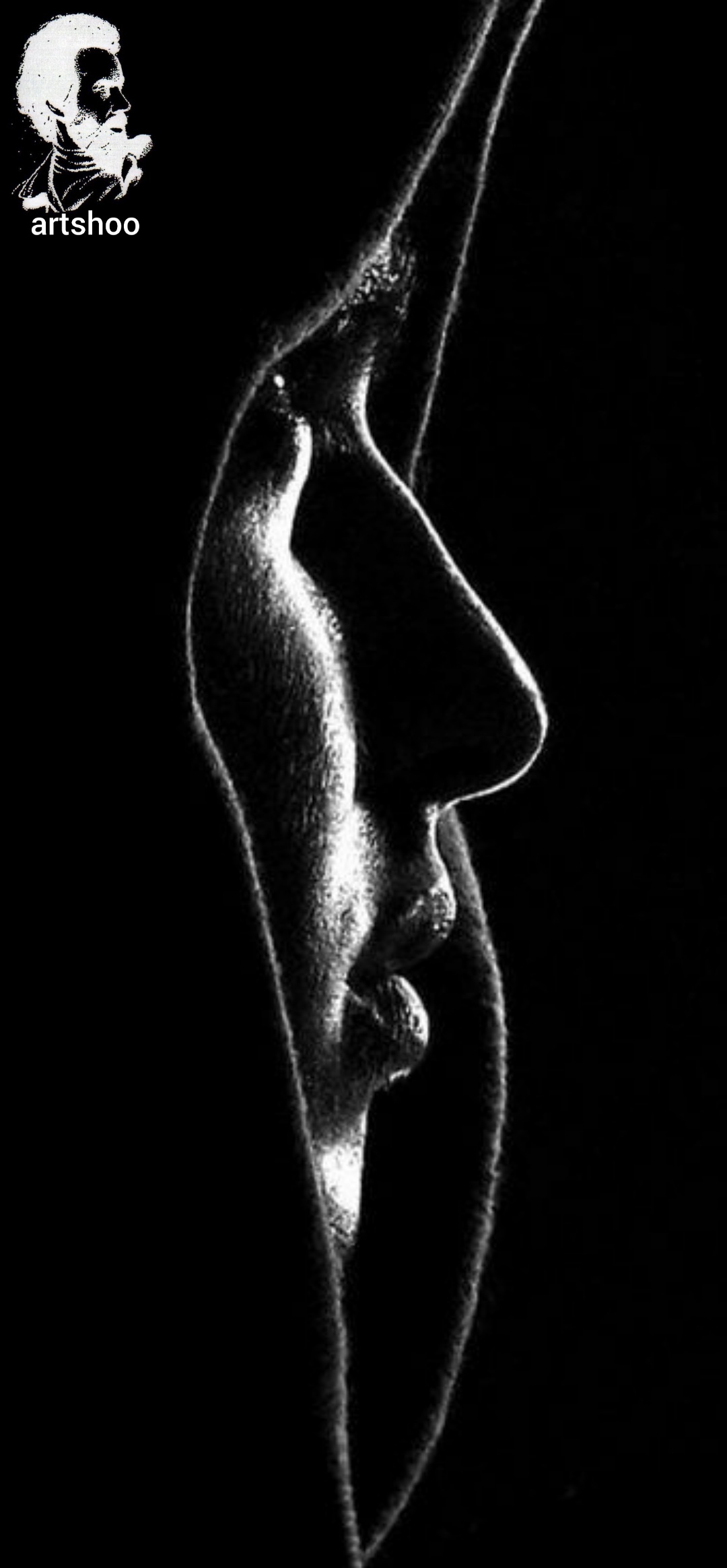 سیاه قلم مدل مداد سفید